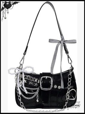 Star Embroidery Y2K Mini Chain Hobo Handbag Purse